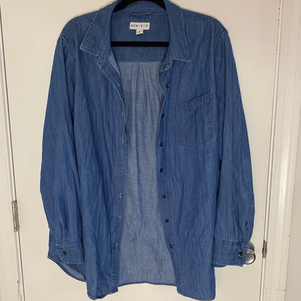 Button down denim shirt